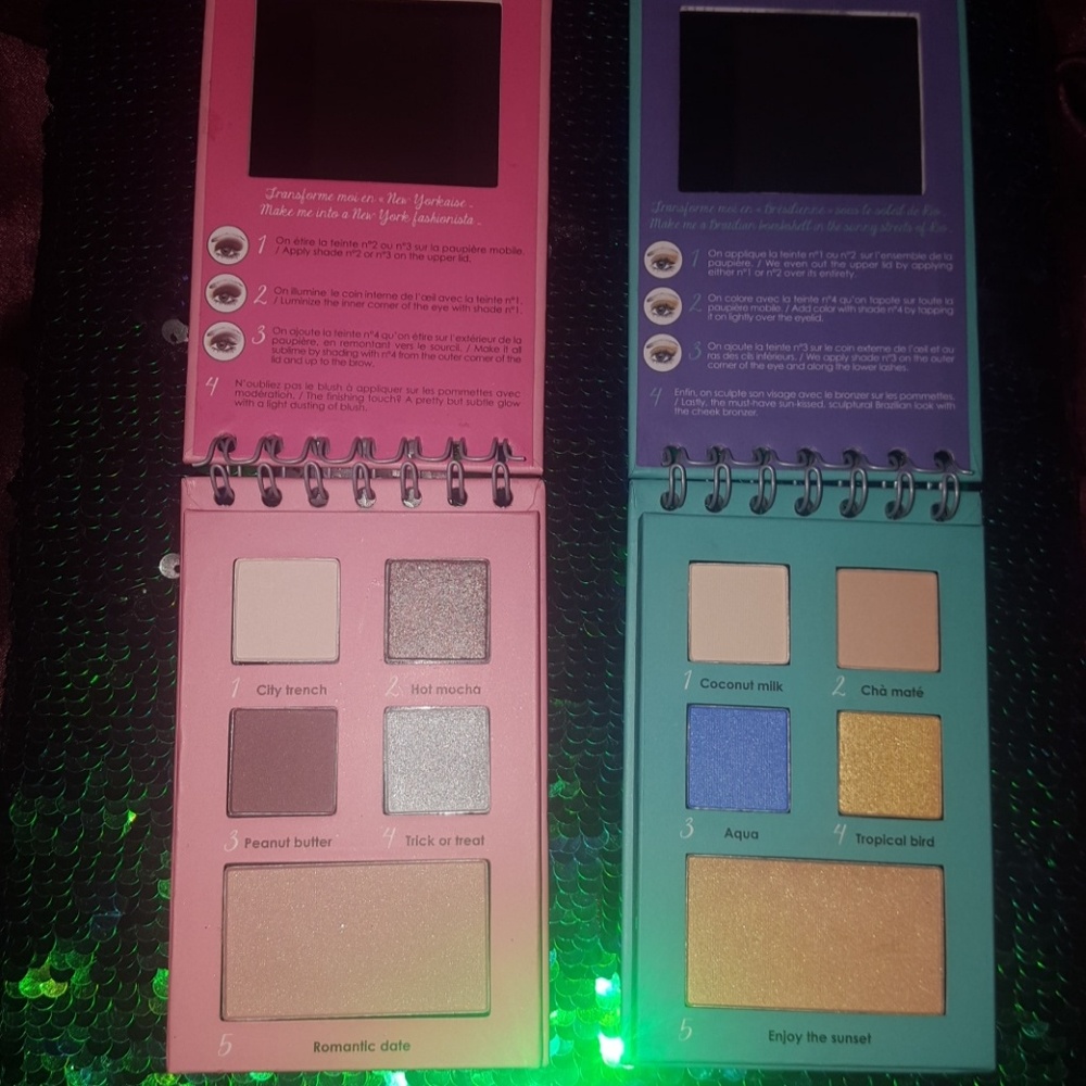 4 pack bundle sephora eyeshadows and highlighters.